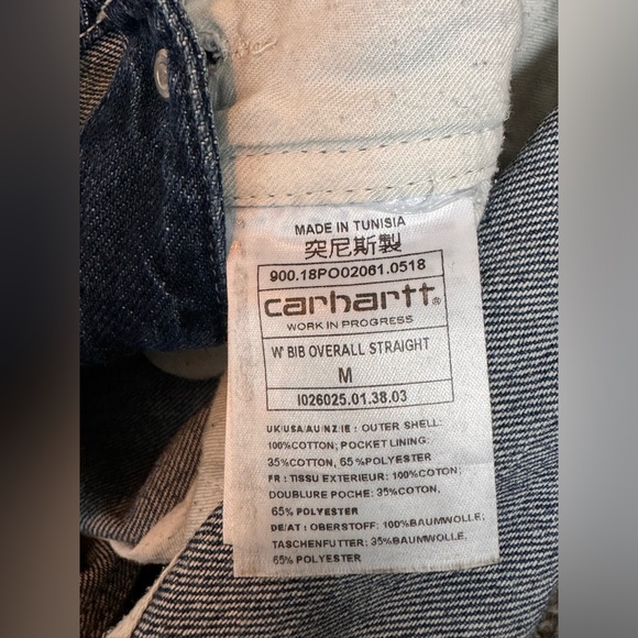 Carhartt WIP women’s Blue Denim Overalls - Picture 3 of 3